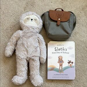Slumberkins Slumber Sloth’s First Day of School set
